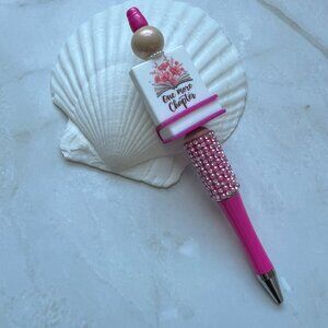 One More Chapter Book Lover Pen - Rhinestone Sparkly Teacher Gift - Book Themed